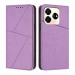 For ZTE Axon 60 Strong Magnetic Frosted Flip Leather Phone Case(Light Purple)