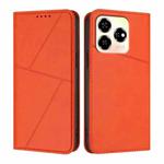 For ZTE Axon 60 Strong Magnetic Frosted Flip Leather Phone Case(Orange)