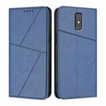 For ZTE Blade A32 Strong Magnetic Frosted Flip Leather Phone Case(Royal Blue)