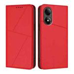 For ZTE Blade A33s Strong Magnetic Frosted Flip Leather Phone Case(Red)