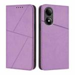 For ZTE Blade A33s Strong Magnetic Frosted Flip Leather Phone Case(Light Purple)
