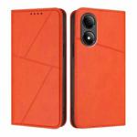 For ZTE Blade A33s Strong Magnetic Frosted Flip Leather Phone Case(Orange)