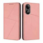 For ZTE Blade A33s Strong Magnetic Frosted Flip Leather Phone Case(Pink)