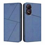 For ZTE Blade A34 Strong Magnetic Frosted Flip Leather Phone Case(Royal Blue)