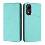 For ZTE Blade A34 Strong Magnetic Frosted Flip Leather Phone Case(Light Blue)