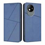 For ZTE Blade A35 Lite Strong Magnetic Frosted Flip Leather Phone Case(Royal Blue)