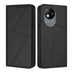 For ZTE Blade A35 Lite Strong Magnetic Frosted Flip Leather Phone Case(Black)