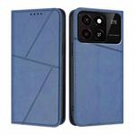 For ZTE Blade A35 / Blade A55 Strong Magnetic Frosted Flip Leather Phone Case(Royal Blue)