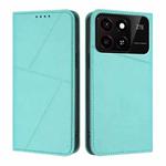 For ZTE Blade A35 / Blade A55 Strong Magnetic Frosted Flip Leather Phone Case(Light Blue)