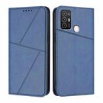 For ZTE Blade A52 Strong Magnetic Frosted Flip Leather Phone Case(Royal Blue)
