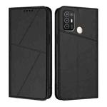For ZTE Blade A52 Strong Magnetic Frosted Flip Leather Phone Case(Black)