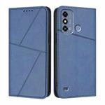 For ZTE Blade A53 Strong Magnetic Frosted Flip Leather Phone Case(Royal Blue)