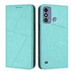 For ZTE Blade A53 Strong Magnetic Frosted Flip Leather Phone Case(Light Blue)