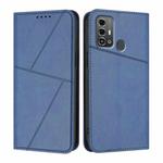 For ZTE Blade A53 Pro Strong Magnetic Frosted Flip Leather Phone Case(Royal Blue)