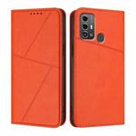 For ZTE Blade A53 Pro Strong Magnetic Frosted Flip Leather Phone Case(Orange)