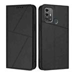 For ZTE Blade A53 Pro Strong Magnetic Frosted Flip Leather Phone Case(Black)