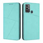 For ZTE Blade A53 Pro Strong Magnetic Frosted Flip Leather Phone Case(Light Blue)