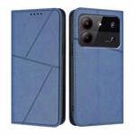 For ZTE Blade A54 Strong Magnetic Frosted Flip Leather Phone Case(Royal Blue)