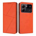 For ZTE Blade A54 Strong Magnetic Frosted Flip Leather Phone Case(Orange)