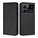 For ZTE Blade A54 Strong Magnetic Frosted Flip Leather Phone Case(Black)