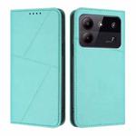 For ZTE Blade A54 Strong Magnetic Frosted Flip Leather Phone Case(Light Blue)