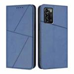 For ZTE Blade A72 Strong Magnetic Frosted Flip Leather Phone Case(Royal Blue)