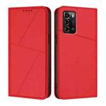 For ZTE Blade A72 Strong Magnetic Frosted Flip Leather Phone Case(Red)