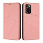 For ZTE Blade A72 Strong Magnetic Frosted Flip Leather Phone Case(Pink)