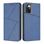 For ZTE Blade A72 5G Strong Magnetic Frosted Flip Leather Phone Case(Royal Blue)