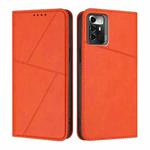 For ZTE Blade A72 5G Strong Magnetic Frosted Flip Leather Phone Case(Orange)