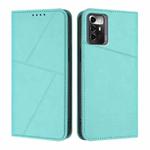 For ZTE Blade A72 5G Strong Magnetic Frosted Flip Leather Phone Case(Light Blue)