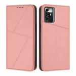 For ZTE Blade A72 5G Strong Magnetic Frosted Flip Leather Phone Case(Pink)