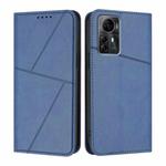 For ZTE Blade A72s Strong Magnetic Frosted Flip Leather Phone Case(Royal Blue)