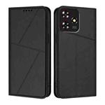 For ZTE Blade A73 4G / Axon 50 Lite Strong Magnetic Frosted Flip Leather Phone Case(Black)