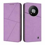 For ZTE Blade A73 5G Strong Magnetic Frosted Flip Leather Phone Case(Light Purple)