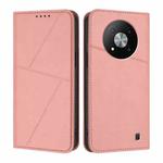For ZTE Blade A73 5G Strong Magnetic Frosted Flip Leather Phone Case(Pink)