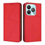 For ZTE Blade A75 4G / nubia Focus Strong Magnetic Frosted Flip Leather Phone Case(Red)