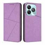 For ZTE Blade A75 4G / nubia Focus Strong Magnetic Frosted Flip Leather Phone Case(Light Purple)