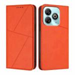 For ZTE Blade A75 4G / nubia Focus Strong Magnetic Frosted Flip Leather Phone Case(Orange)