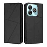 For ZTE Blade A75 4G / nubia Focus Strong Magnetic Frosted Flip Leather Phone Case(Black)