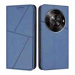 For ZTE Blade A75 5G Strong Magnetic Frosted Flip Leather Phone Case(Royal Blue)