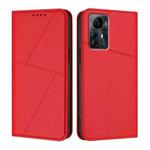 For ZTE Blade V41 Smart Strong Magnetic Frosted Flip Leather Phone Case(Red)