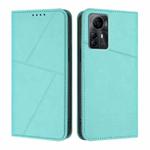 For ZTE Blade V41 Smart Strong Magnetic Frosted Flip Leather Phone Case(Light Blue)