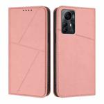 For ZTE Blade V41 Smart Strong Magnetic Frosted Flip Leather Phone Case(Pink)