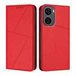 For ZTE Blade V50 Design 5G / Nubia Neo 5G Strong Magnetic Frosted Flip Leather Phone Case(Red)
