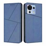 For ZTE Blade V50 Vita Strong Magnetic Frosted Flip Leather Phone Case(Royal Blue)