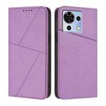 For ZTE Blade V50 Vita Strong Magnetic Frosted Flip Leather Phone Case(Light Purple)