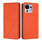 For ZTE Blade V50 Vita Strong Magnetic Frosted Flip Leather Phone Case(Orange)