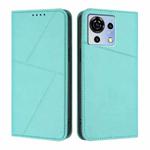 For ZTE Blade V50 Vita Strong Magnetic Frosted Flip Leather Phone Case(Light Blue)
