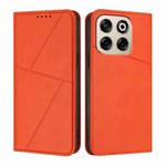 For ZTE Blade V70 Strong Magnetic Frosted Flip Leather Phone Case(Orange)